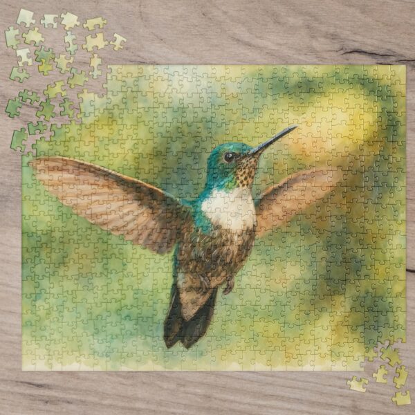 • 520 pcs Jigsaw puzzle Humingbird watercolor 01