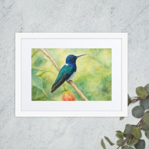 Framed poster, watercolor hummenbirds 04 - Image 8